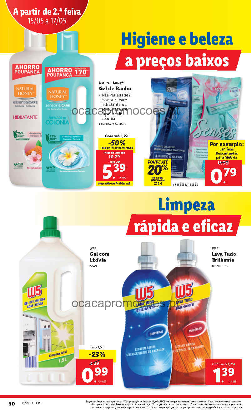 Folheto LIDL Limpeza e Higiene Antevisão Promoções 15 maio a 17 maio