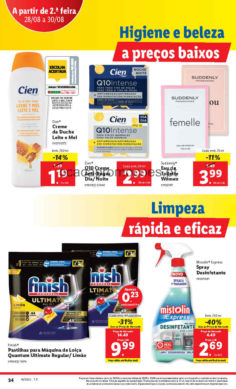 Antevis O Folheto Lidl Beleza E Limpeza De Agosto A Agosto O