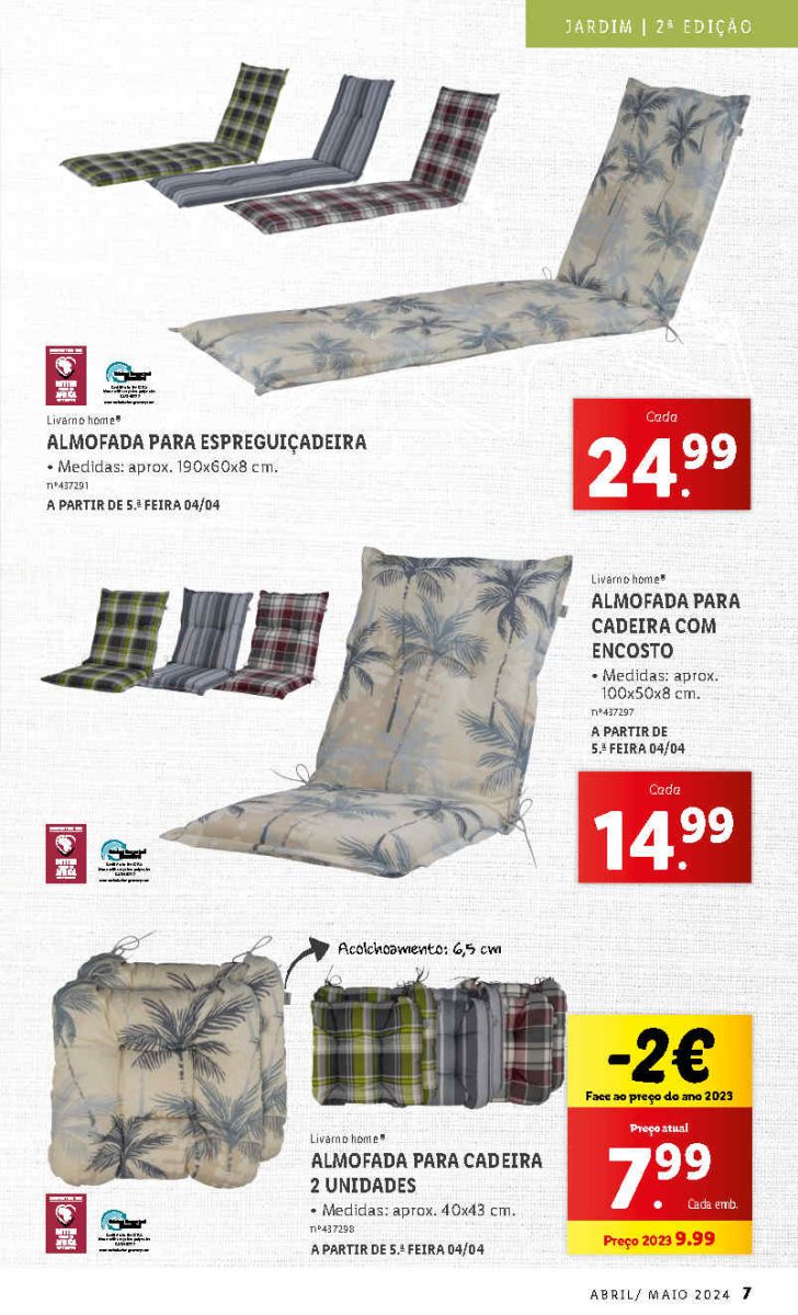 Folheto LIDL Jardim Bazar Promoções a partir 1 abril a maio 2024 O