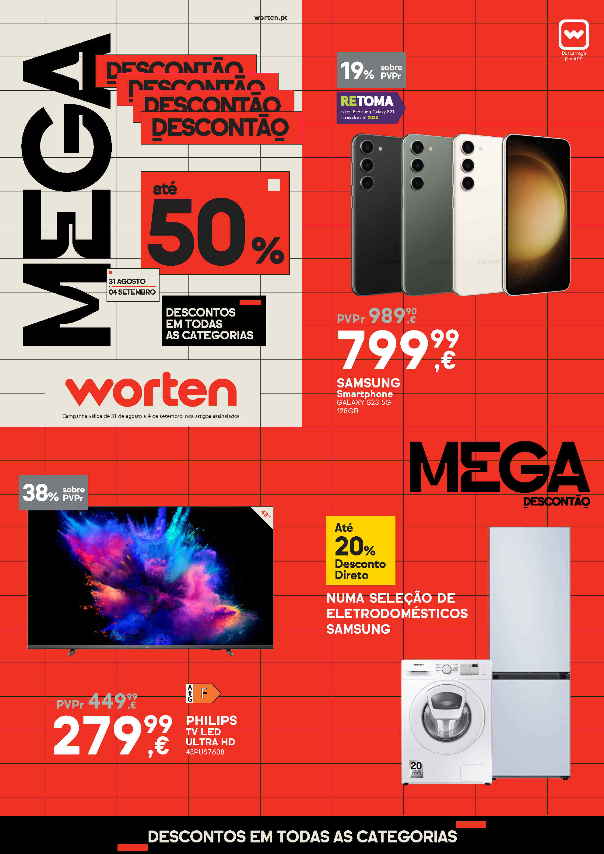 Antevisão Folheto WORTEN Mega Descontão Promoções 31 Agosto A 4 ...