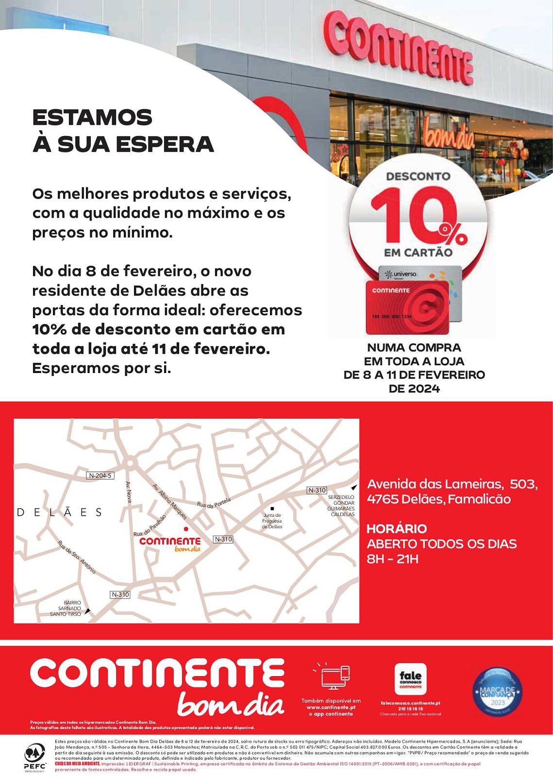 Folheto CONTINENTE Bom Dia Delães Promoções 8 a 12 de fevereiro - O Caça  Promoções